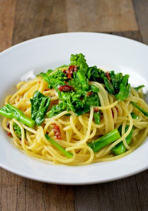 菜の花とバーニャカウダソースのパスタ-レシピのメイン写真