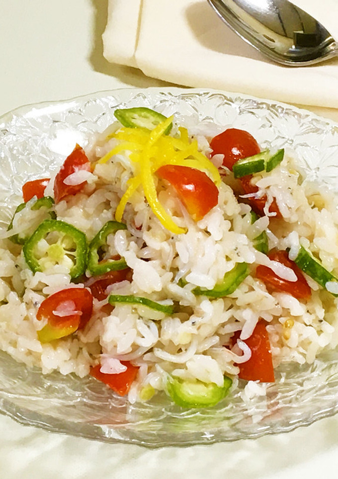 しらすとトマトのさっぱり冷やし混ぜご飯-レシピのメイン写真