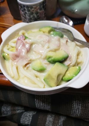 アボカドクリームうどん-レシピのメイン写真