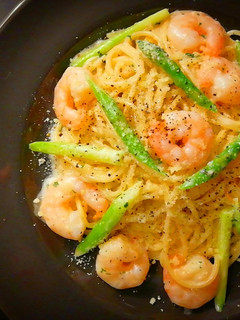 プロ直伝!エビとアスパラのクリームパスタ-レシピのメイン写真