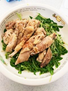 豆苗ともやしの蒸し鶏ナムル!-レシピのメイン写真