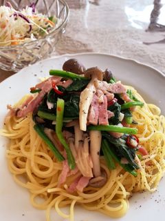 簡単 ベーコンとほうれん草の和風パスタ-レシピのメイン写真