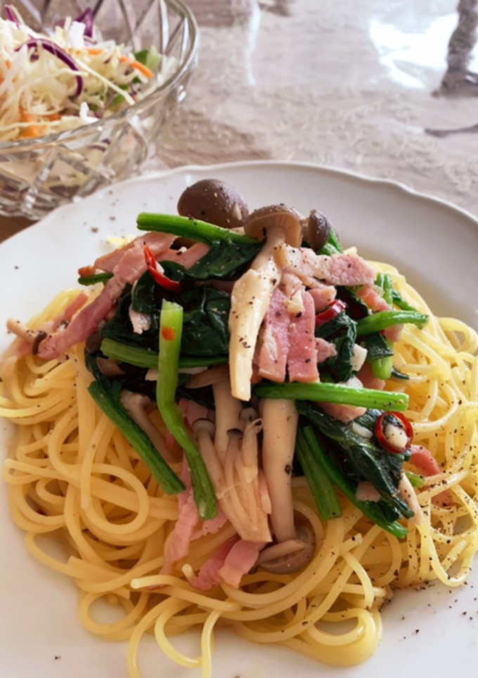 簡単　ベーコンとほうれん草の和風パスタ-レシピのメイン写真