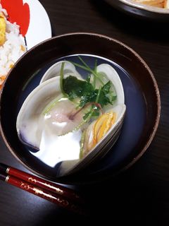 蛤のお吸い物(雛祭りバージョン)-レシピのメイン写真