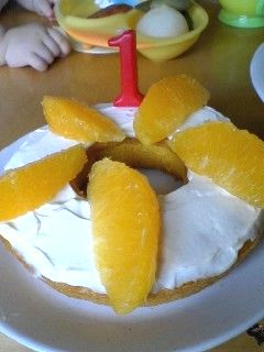 祝☆1歳の誕生日ケーキ-レシピのメイン写真