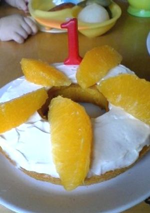 祝☆1歳の誕生日ケーキ-レシピのメイン写真