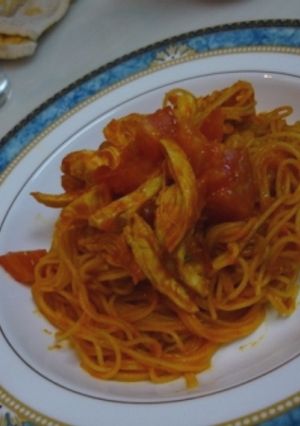 ミルク入りの優しいトマトガーリックパスタ-レシピのメイン写真