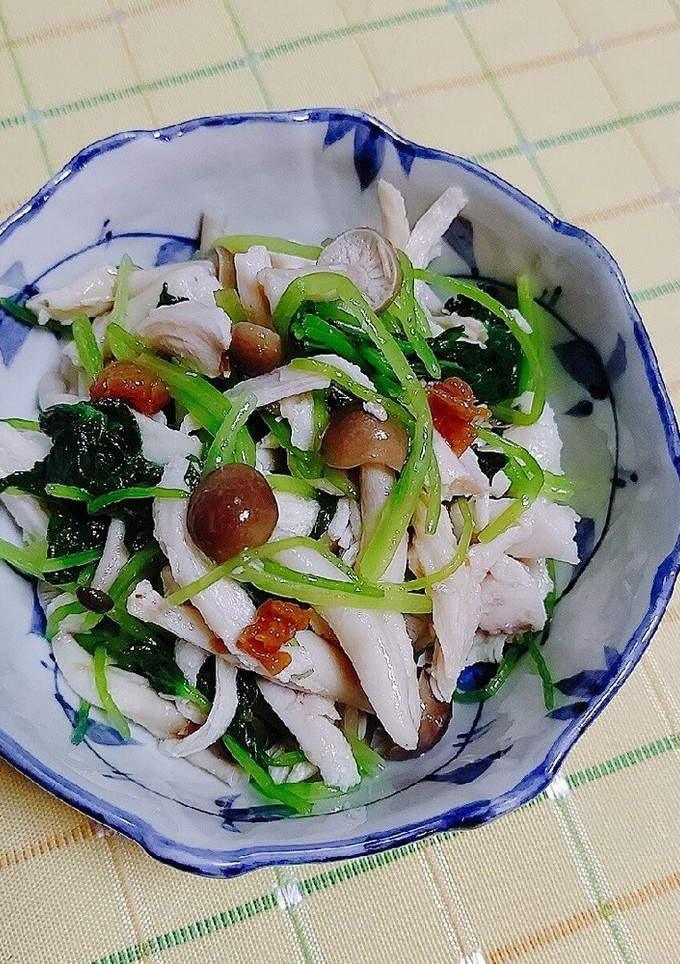 根みつばとササミの梅肉あえ-レシピのメイン写真