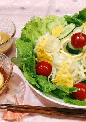 春の彩りサラダうどん❀-レシピのメイン写真