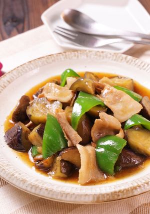 簡単！なすとピーマンと豚肉の中華炒め-レシピのメイン写真