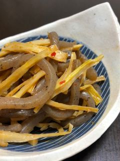 こんにゃくとたけのこのピリ辛炒め-レシピのメイン写真