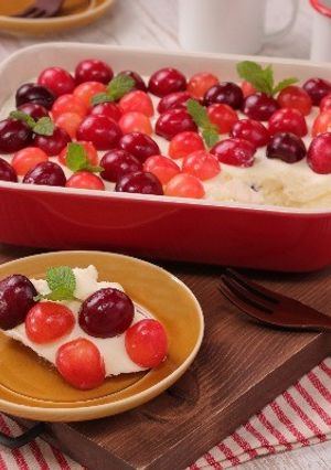 チェリーとさくらんぼのレアチーズケーキ-レシピのメイン写真