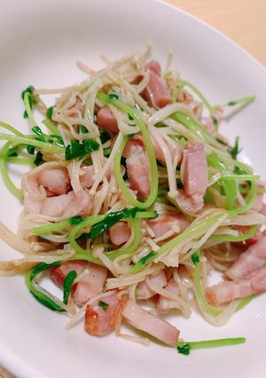 豆苗とベーコンとえのきのつまみ-レシピのメイン写真