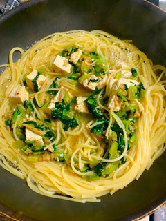 ターサイと豆腐の和風パスタ-レシピのメイン写真