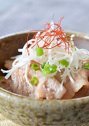豚バラ肉のきざみねぎ塩丼♪-レシピのメイン写真