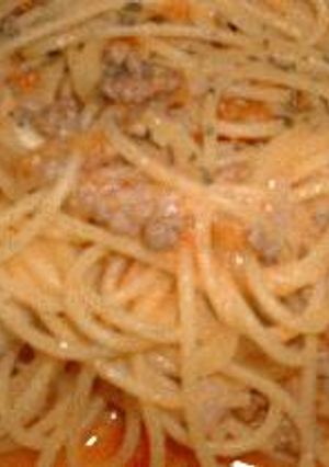ひき肉とトマトのスパゲティー-レシピのメイン写真