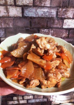 簡単しっかり味の豚バラ大根人参♪-レシピのメイン写真