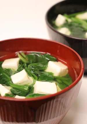 低FODMAP食♪法蓮草と豆腐の澄まし汁-レシピのメイン写真