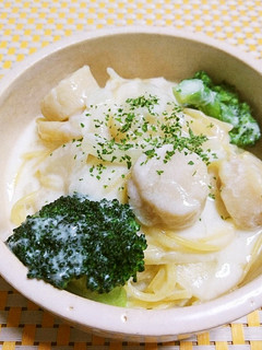 別茹で不要♫簡単ホタテのクリームパスタ-レシピのメイン写真