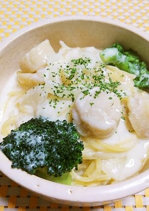 別茹で不要♫簡単ホタテのクリームパスタ-レシピのメイン写真