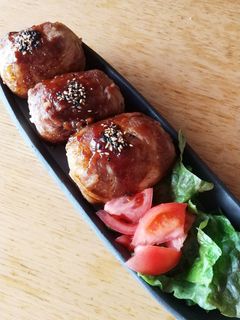 おむすび!豚肉巻き 焼肉のタレ-レシピのメイン写真