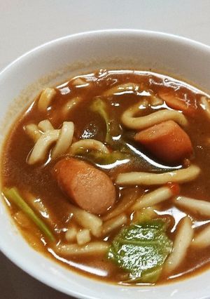 キャベツとウインナーの残りカレーうどん-レシピのメイン写真