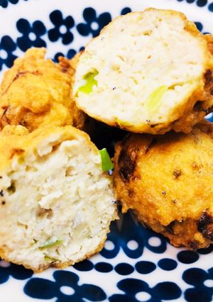 ヘルシー☆生しらす入り鶏つくね揚げ-レシピのメイン写真