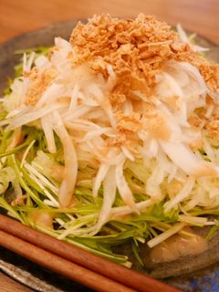 水菜と大根と新玉ねぎサラダ-レシピのメイン写真