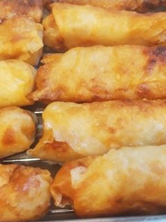 海老と蓮根の春巻き♪皮から全て手作りで-レシピのメイン写真