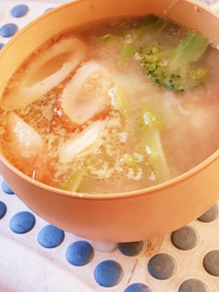 野菜やモッツァレラなどの味噌汁-レシピのメイン写真
