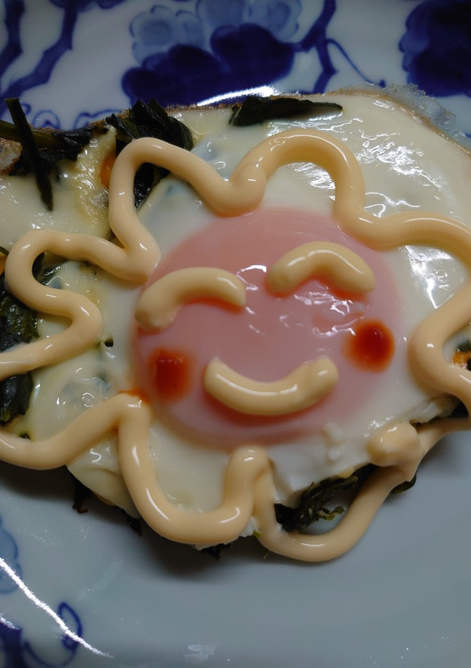ほうれん草のマヨソテーで巣ごもり卵☺️-レシピのメイン写真