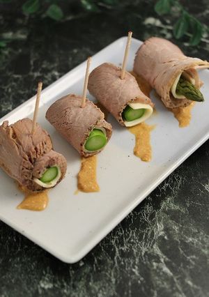 簡単！アスパラのローストポーク巻き-レシピのメイン写真