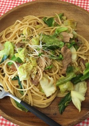 キャベツと豚肉の和風パスタ-レシピのメイン写真