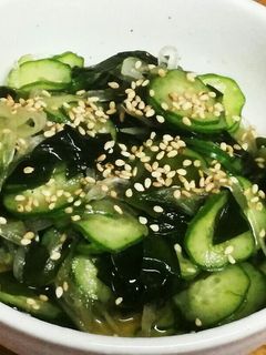 胡瓜・玉葱・若芽の酢の物-レシピのメイン写真
