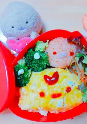 すみっコぐらしのオムライス弁当-レシピのメイン写真
