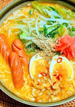 ピリ辛塩とんこつラーメン-レシピのメイン写真