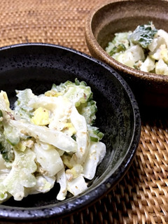 大量消費レシピ!ゴーヤと白菜のゴママヨ♪-レシピのメイン写真