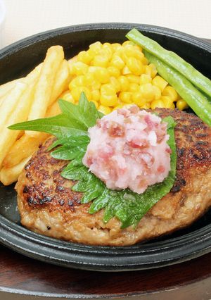 カリカリ梅の和風おろしハンバーグ-レシピのメイン写真