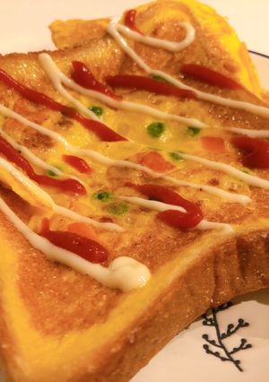 簡単朝食！とろとろ卵トースト-レシピのメイン写真