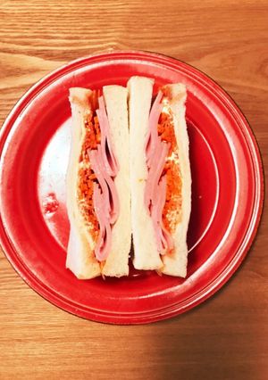 豪華に見えるハムサンド！-レシピのメイン写真