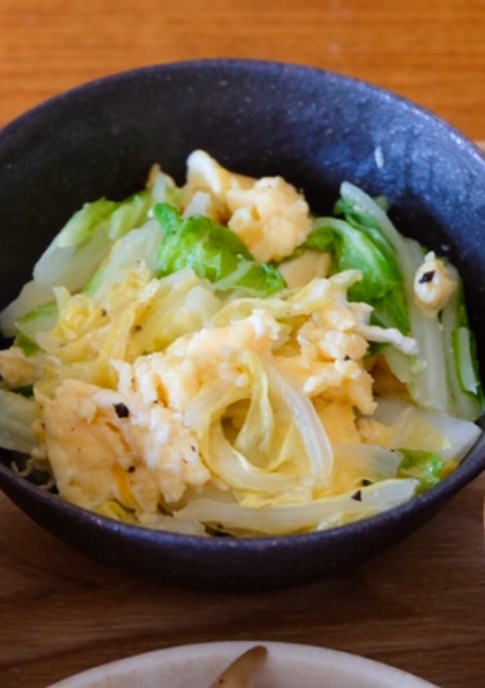 簡単♪ふわふわ卵と白菜の中華炒め-レシピのメイン写真