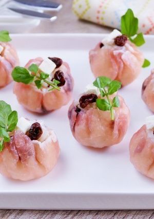 レーズンと生ハムの茶巾寿司-レシピのメイン写真