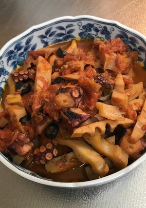れんこんとたこのトマト煮-レシピのメイン写真