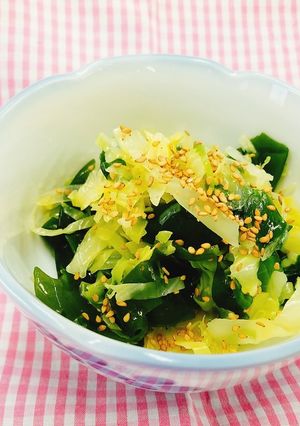 ワカメとキャベツの酢の物-レシピのメイン写真
