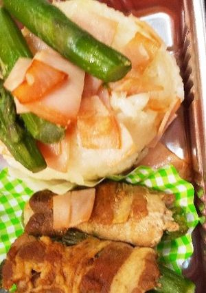 ハムと、アスパラの、おにぎり-レシピのメイン写真