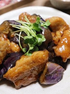 こっくりさっぱり♡鶏となすの甘酢炒め-レシピのメイン写真