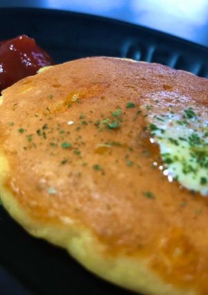 クセになる♥チーズ入りパンケーキ-レシピのメイン写真