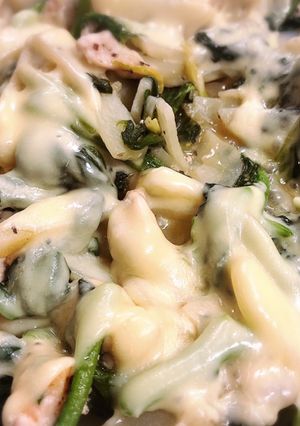 ウチのアレ♡鶏じゃがバジルチーズ焼-レシピのメイン写真
