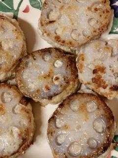 れんこんはさみ焼き&巾着煮&ハンバーグ♪-レシピのメイン写真