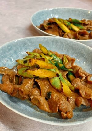 牛タンとアスパラのポン酢炒め-レシピのメイン写真